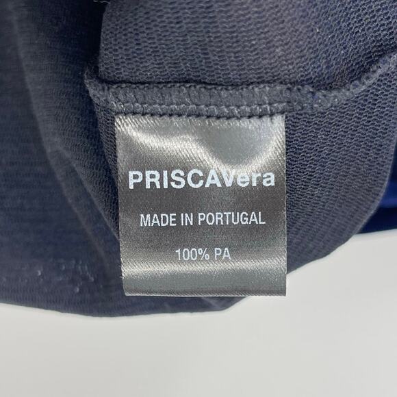 PRISCAVera | NWT Racerback Tank Top in Navy Sheer Velvet XS - Picture 6 of 7